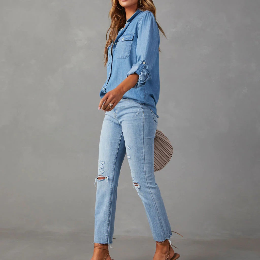Sabine Tailored Denim Shirt