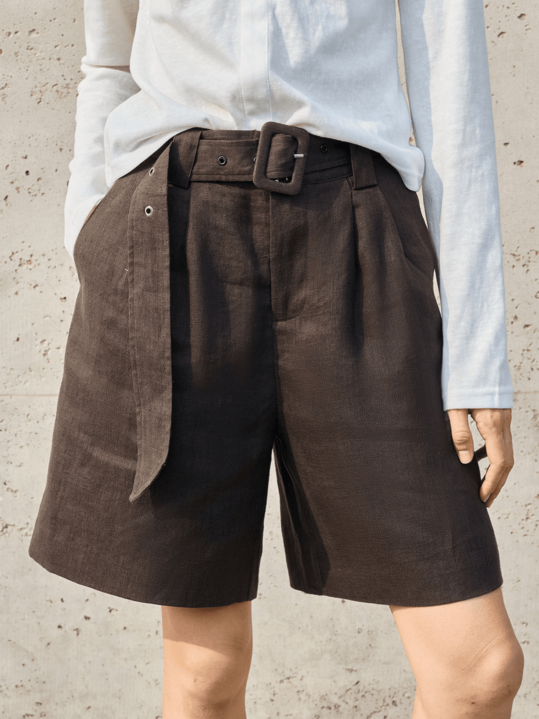 Jackson &amp; Blake  Amalfi Linen Pleated Short