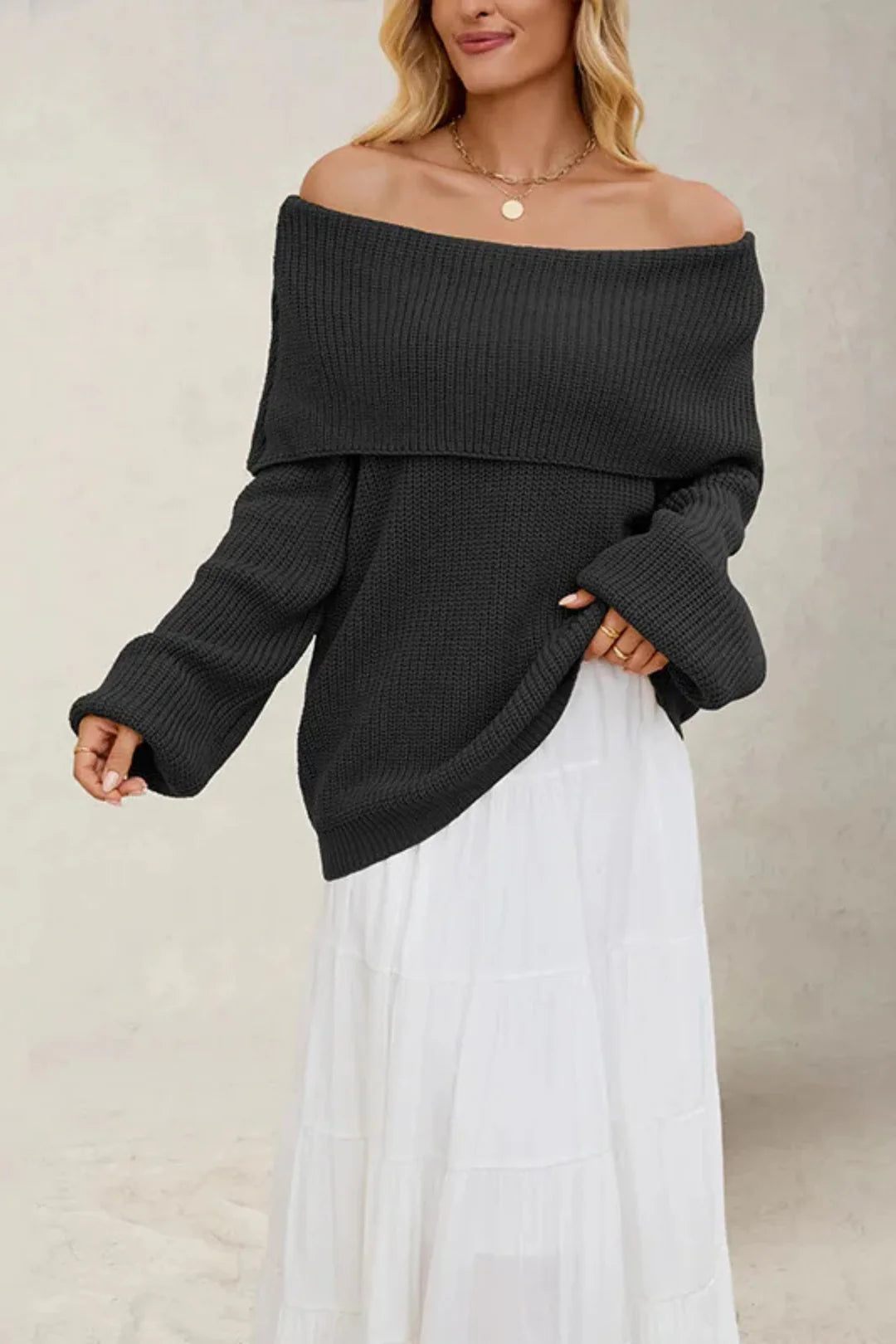 Harlow Off-Shoulder Knit