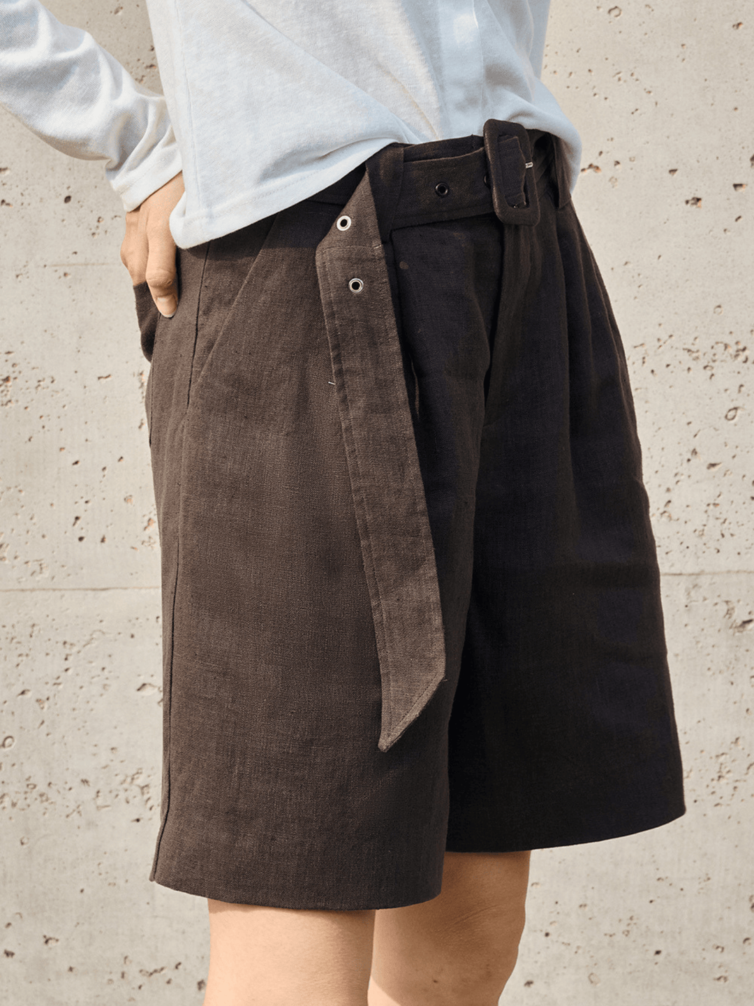 Jackson &amp; Blake  Amalfi Linen Pleated Short
