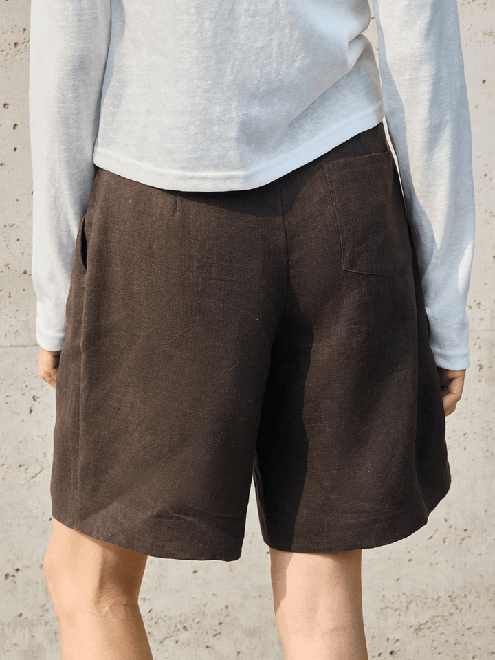Jackson &amp; Blake  Amalfi Linen Pleated Short