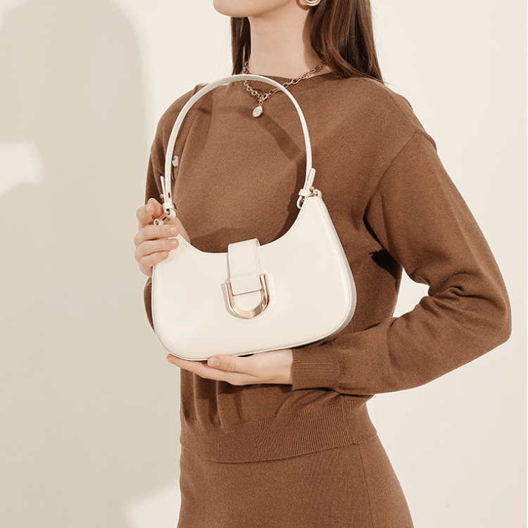 Jackson &amp; Blake  High-End Leather Baguette Bag