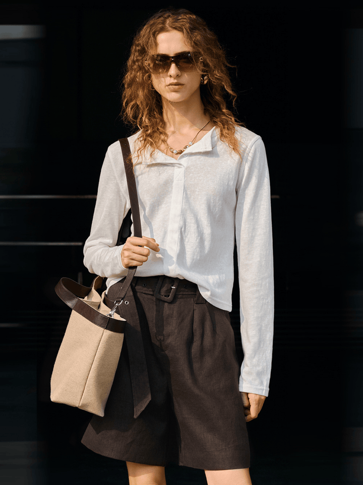Jackson &amp; Blake  Amalfi Linen Pleated Short