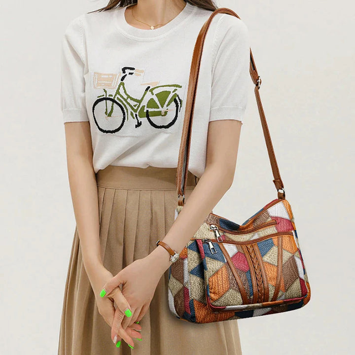 Carmela Patchwork Handbag
