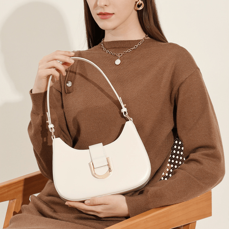 Jackson &amp; Blake  High-End Leather Baguette Bag