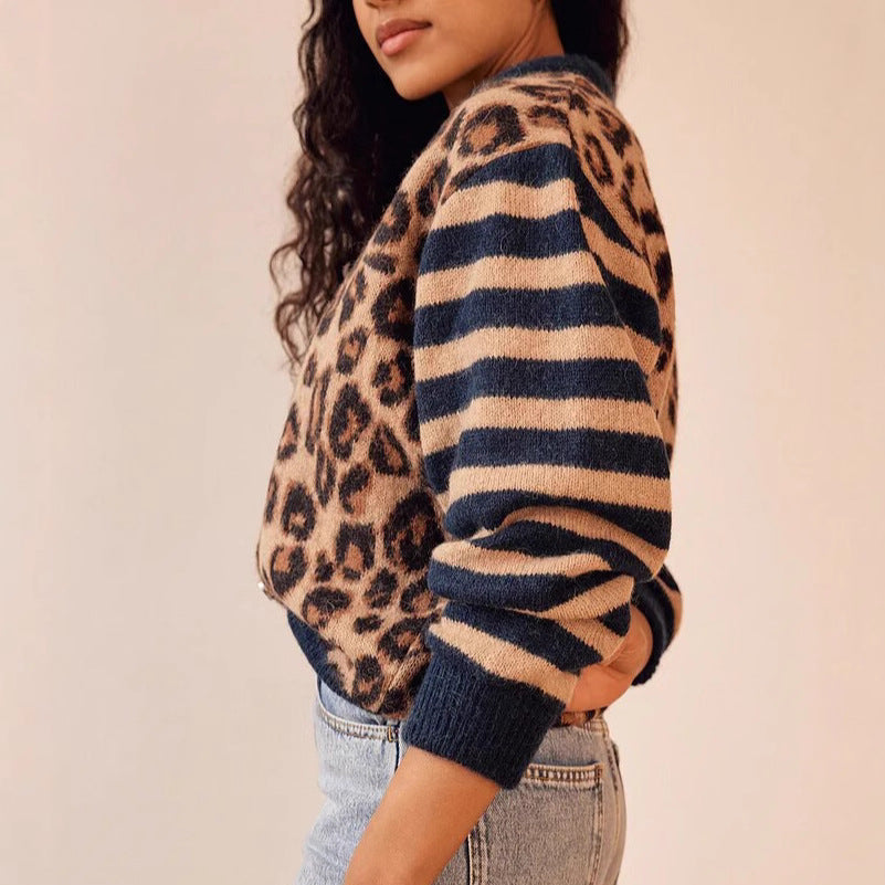 Leopard Knit Cardigan