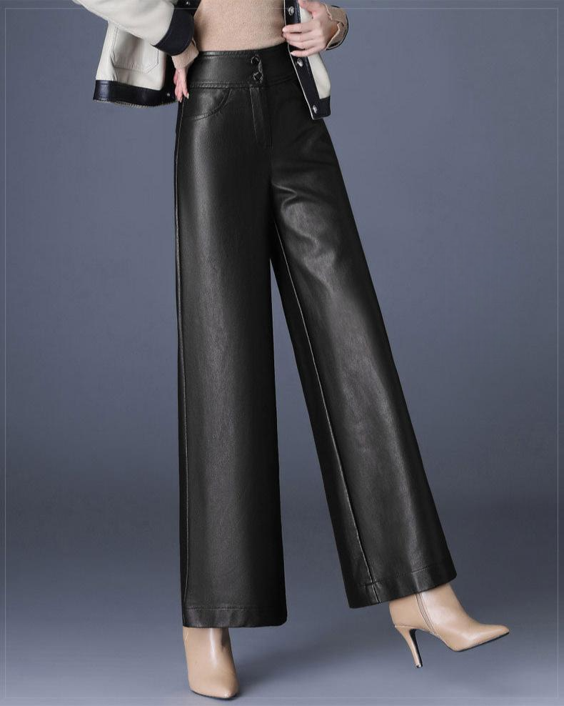 Aurelia Wide Leg Leather Pants