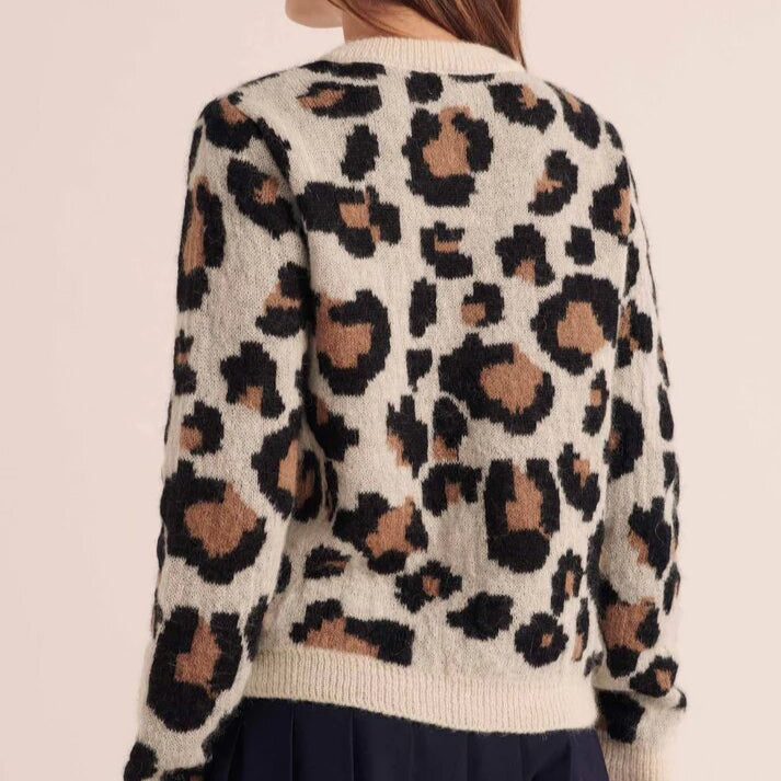 Leopard Knit Cardigan