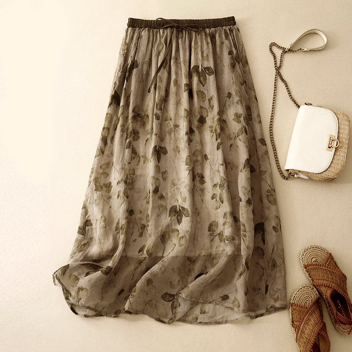 Amara Bloom Linen Skirt
