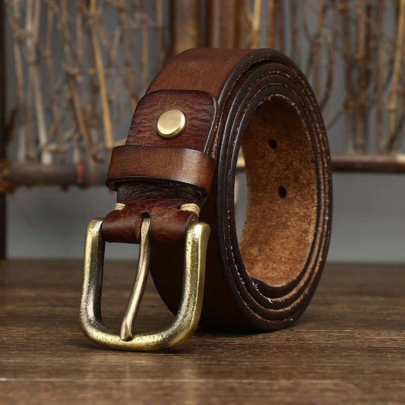 Marco Burnished Leather Belt