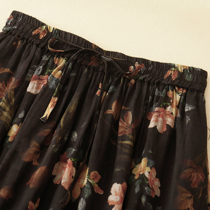 Amara Bloom Linen Skirt