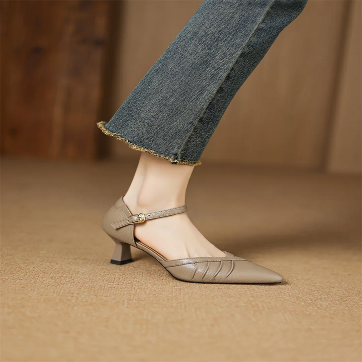 Linea Leather Point Heel