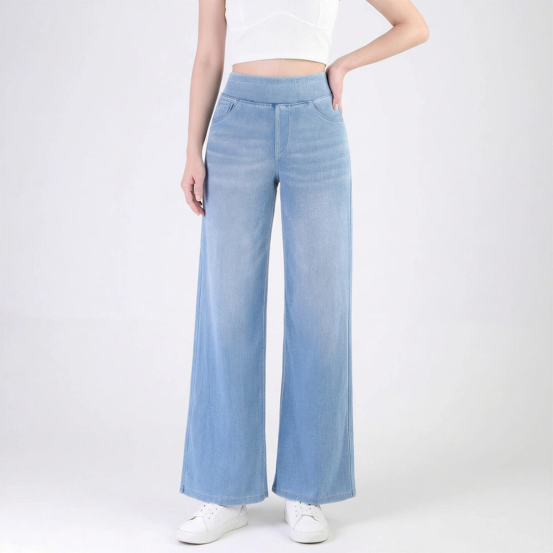 Jackson &amp; Blake  High-Waisted Stretchy Washed Knit Jeans