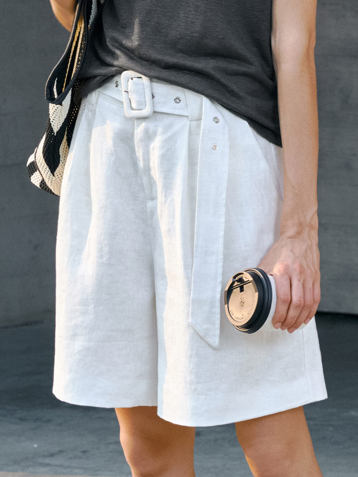 Jackson &amp; Blake  Amalfi Linen Pleated Short