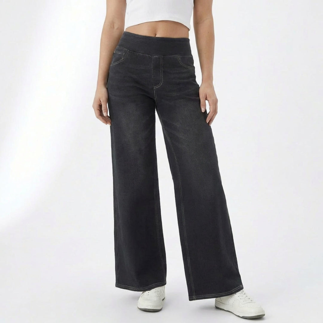 Jackson &amp; Blake  High-Waisted Stretchy Washed Knit Jeans