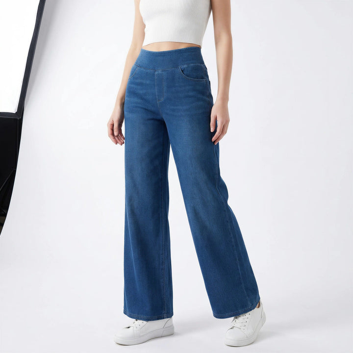 Jackson &amp; Blake  High-Waisted Stretchy Washed Knit Jeans