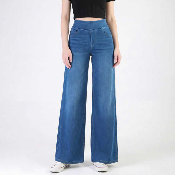 Jackson &amp; Blake  High-Waisted Stretchy Washed Knit Jeans