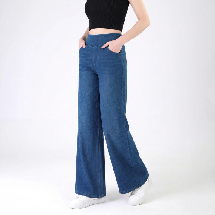 Jackson &amp; Blake  High-Waisted Stretchy Washed Knit Jeans