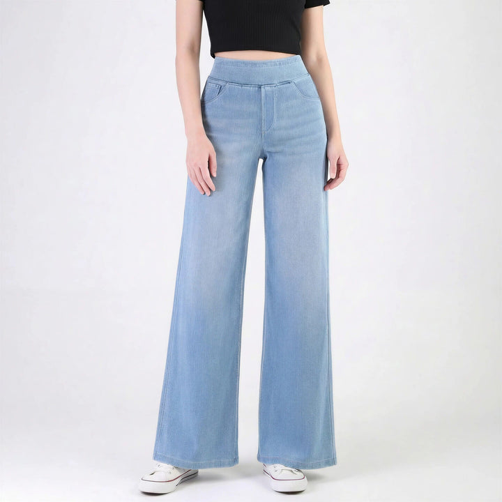 Jackson &amp; Blake  High-Waisted Stretchy Washed Knit Jeans