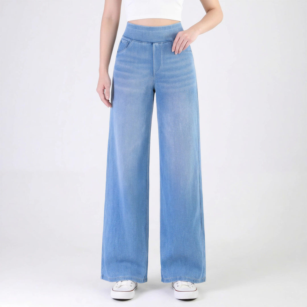 Jackson &amp; Blake  High-Waisted Stretchy Washed Knit Jeans