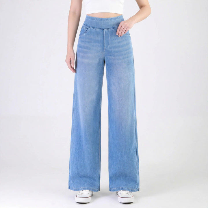 Jackson &amp; Blake  High-Waisted Stretchy Washed Knit Jeans