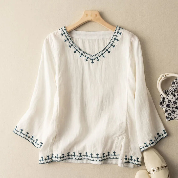 Clara Linen Blouse