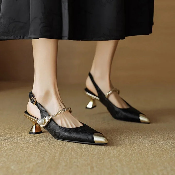 Margot Pearl Strap Pumps