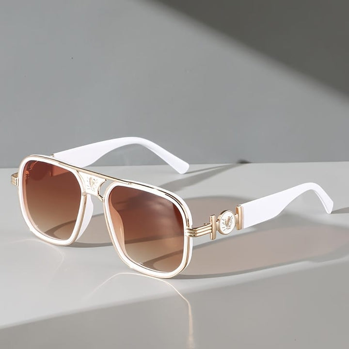 Jackson &amp; Blake  Gradient Color Metal Double Bridge Sunglasses
