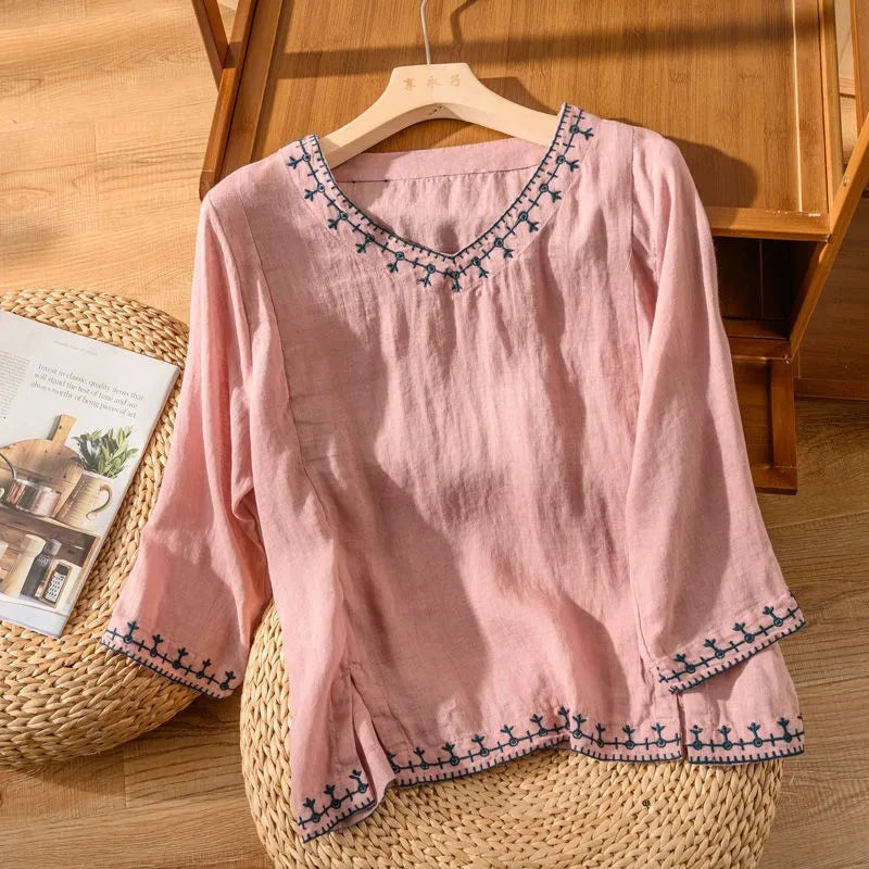 Clara Linen Blouse