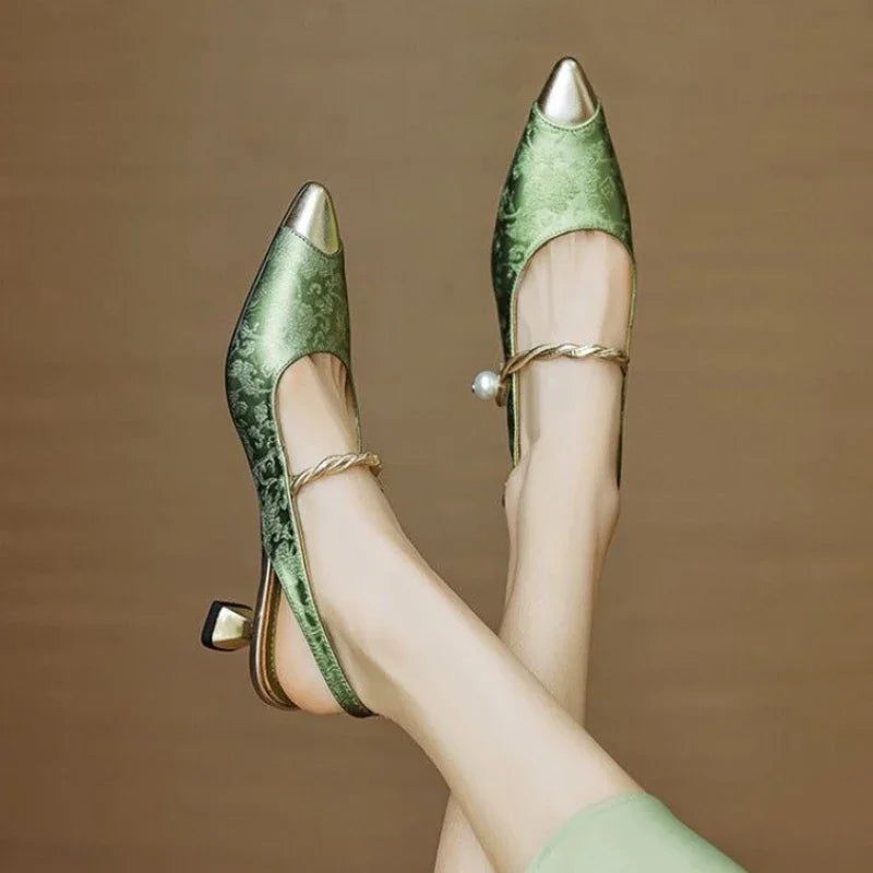 Margot Pearl Strap Pumps