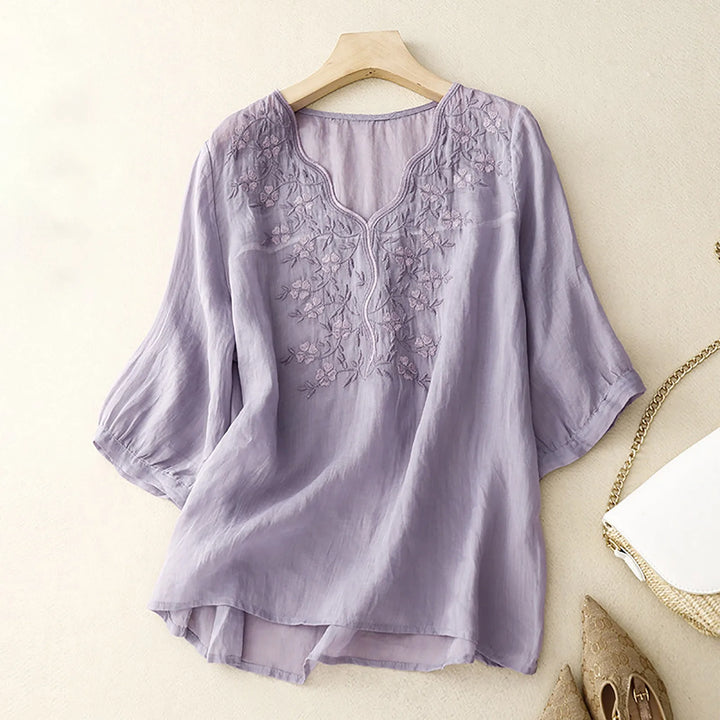 Jasmine Cotton Blend Blouse