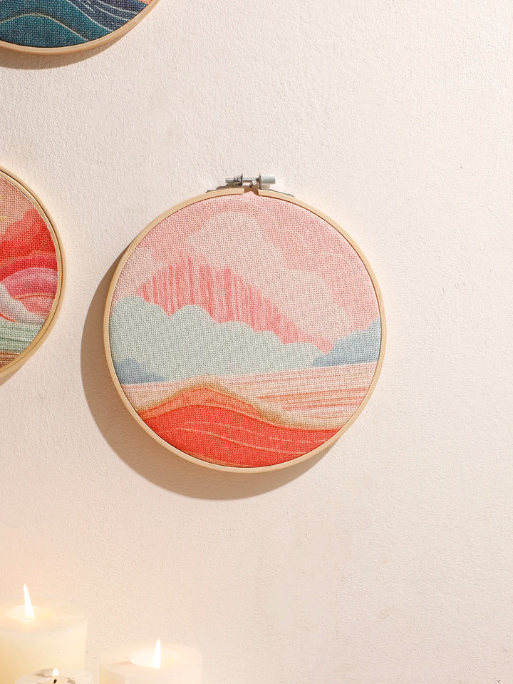 Sunset Mountain Hoop Decor