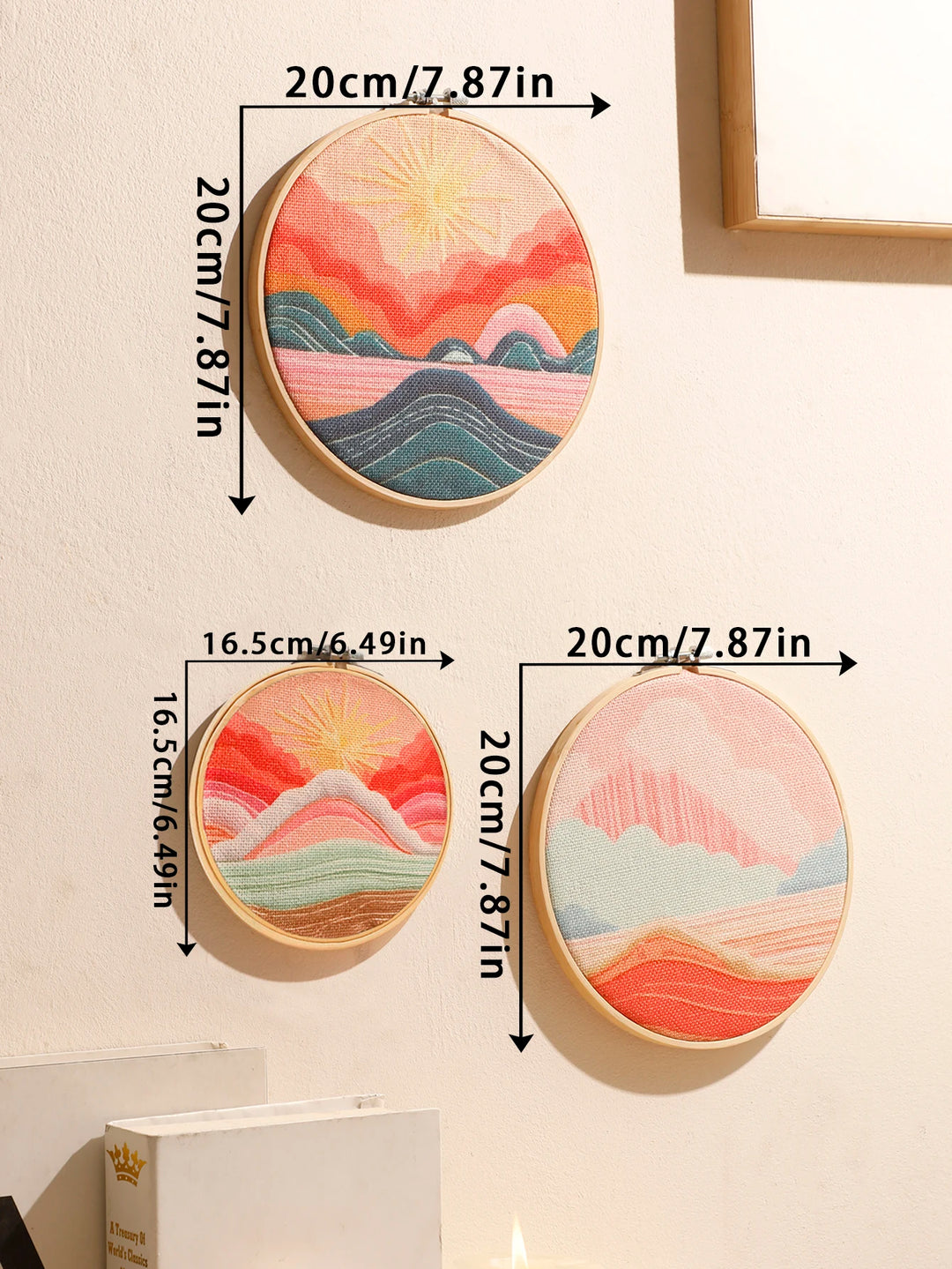 Sunset Mountain Hoop Decor