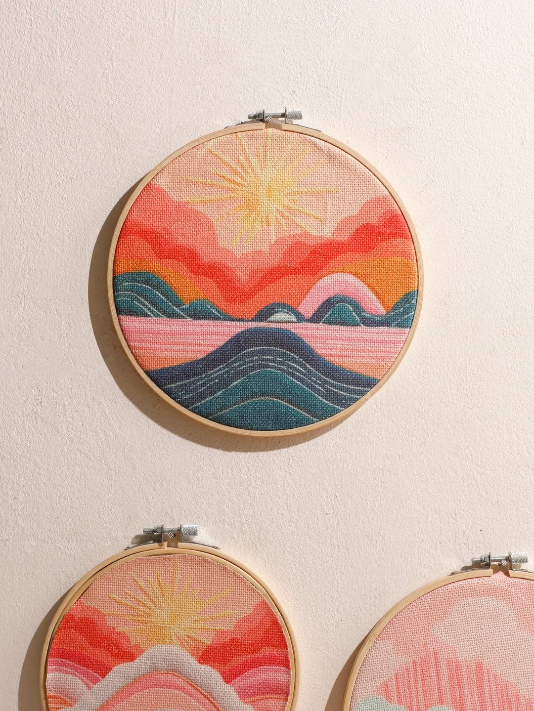 Sunset Mountain Hoop Decor