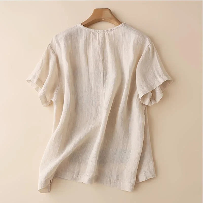 Suncrest Cotton Linen Blouse