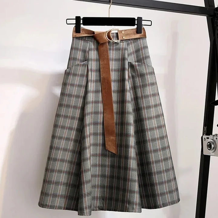 Marlowe Plaid Midi Skirt