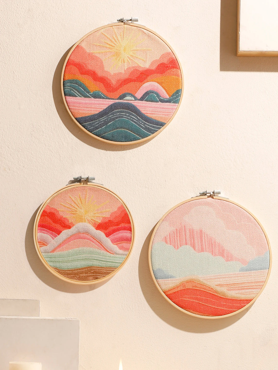 Sunset Mountain Hoop Decor