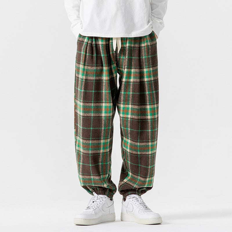 Retro Plaid Jogger Pants