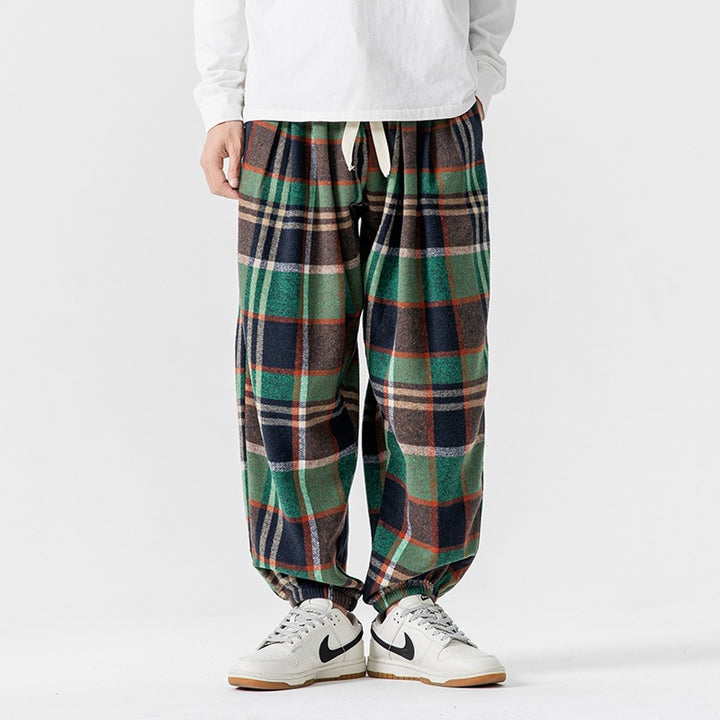 Retro Plaid Jogger Pants