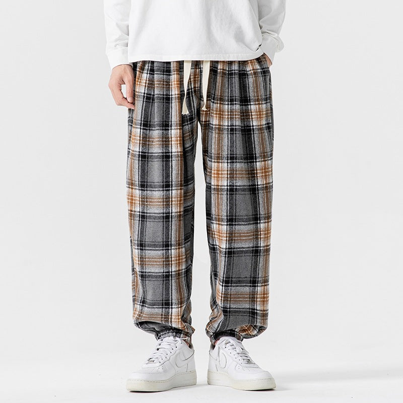 Retro Plaid Jogger Pants