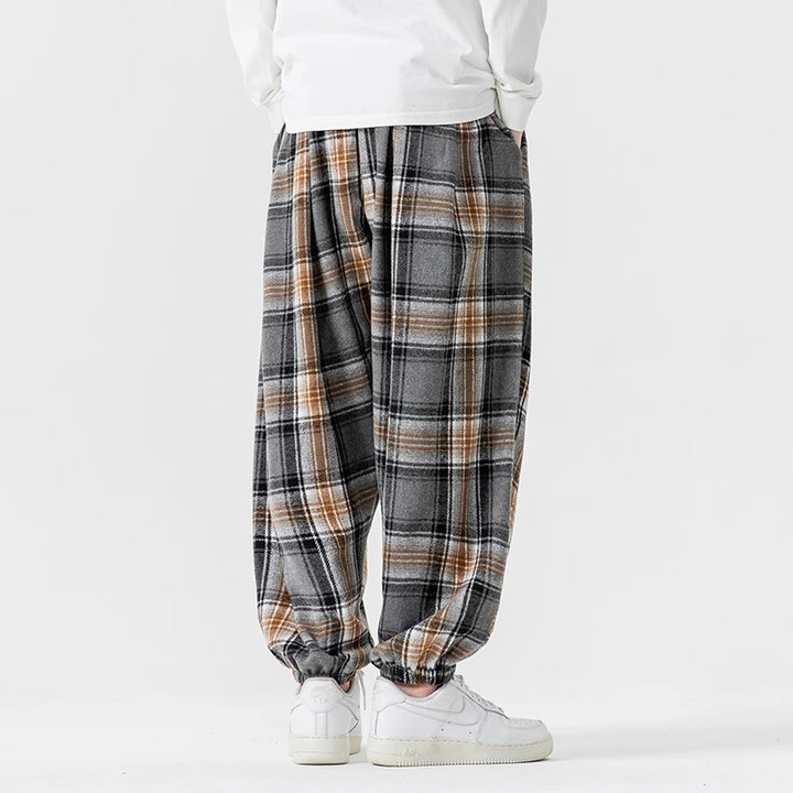 Retro Plaid Jogger Pants