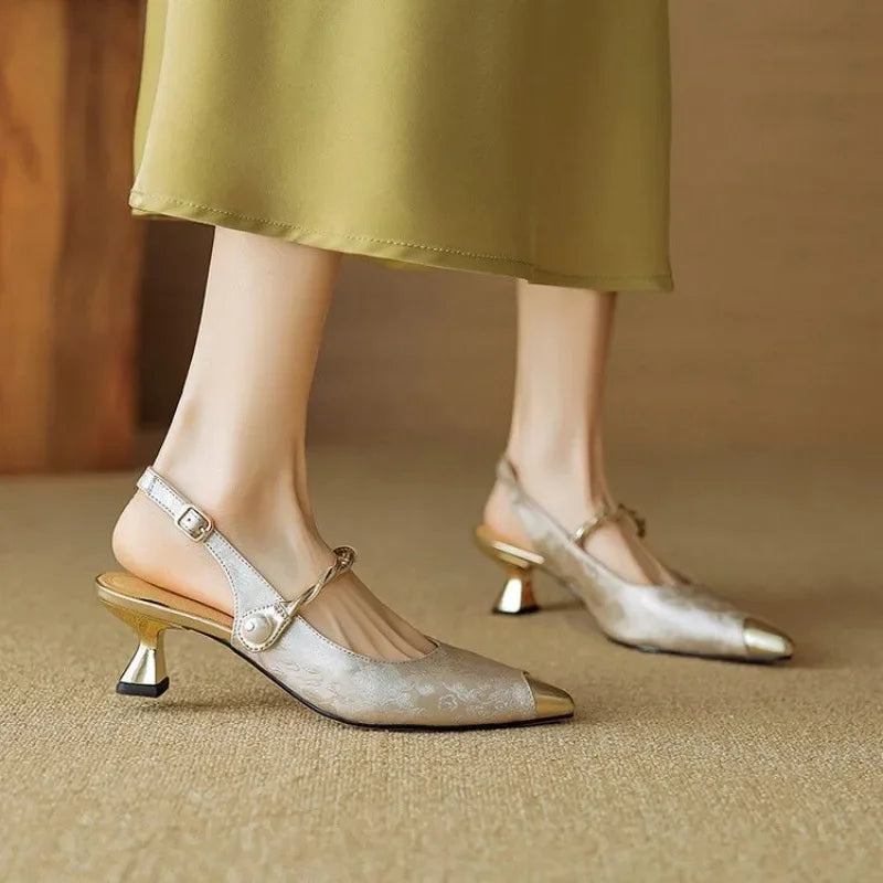 Margot Pearl Strap Pumps