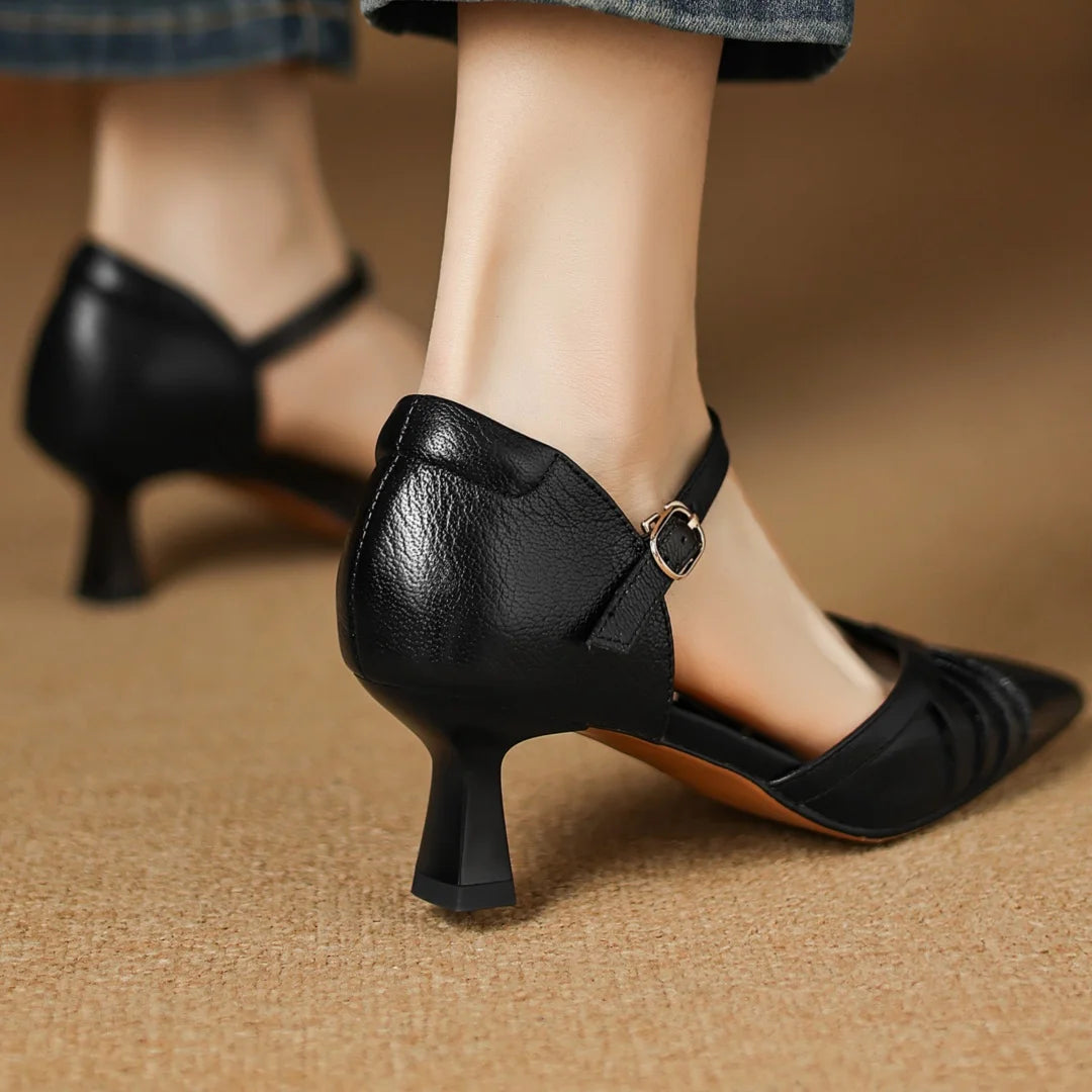 Linea Leather Point Heel