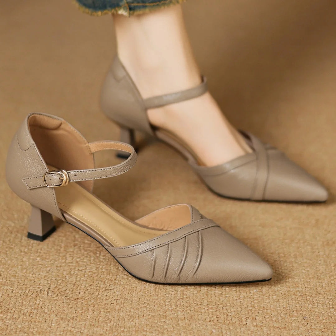 Linea Leather Point Heel