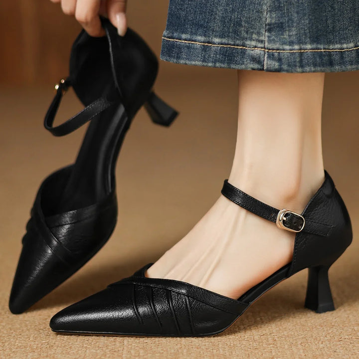 Linea Leather Point Heel
