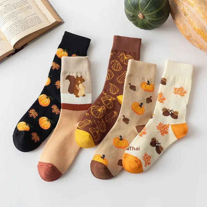 Autumn Harvest Cotton Socks