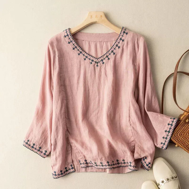 Clara Linen Blouse